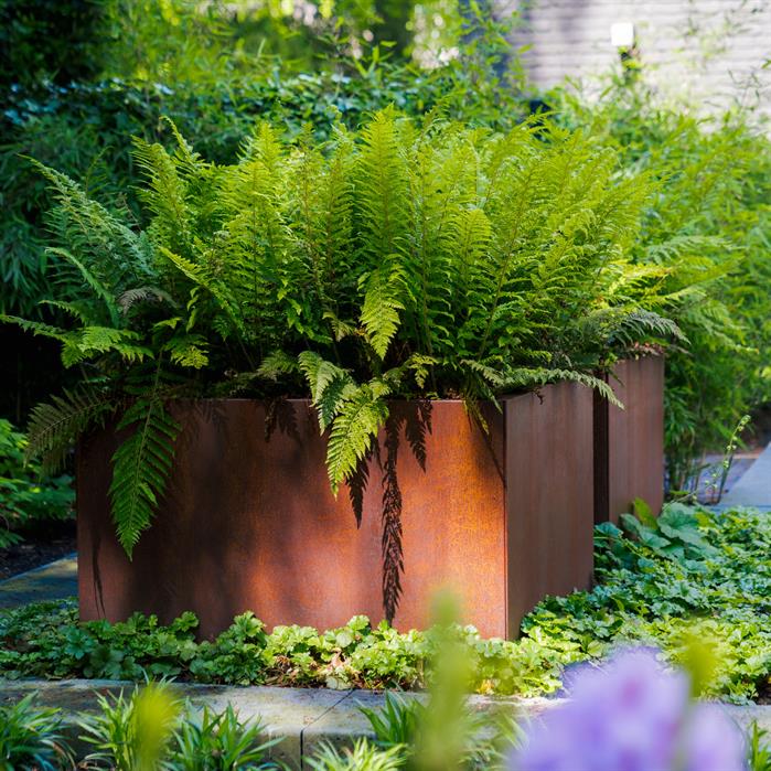 Cortenstaal Plantenbak 120x120x60 cm - Zonder Bodem