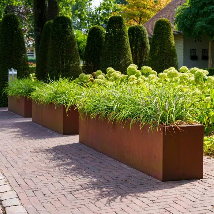 Pflanzkübel Cortenstahl, 120 x 50 x 50 cm
