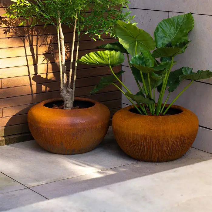 Cortenstaal Plantenbak Rond 58 x 33.5 cm - Met Bodem