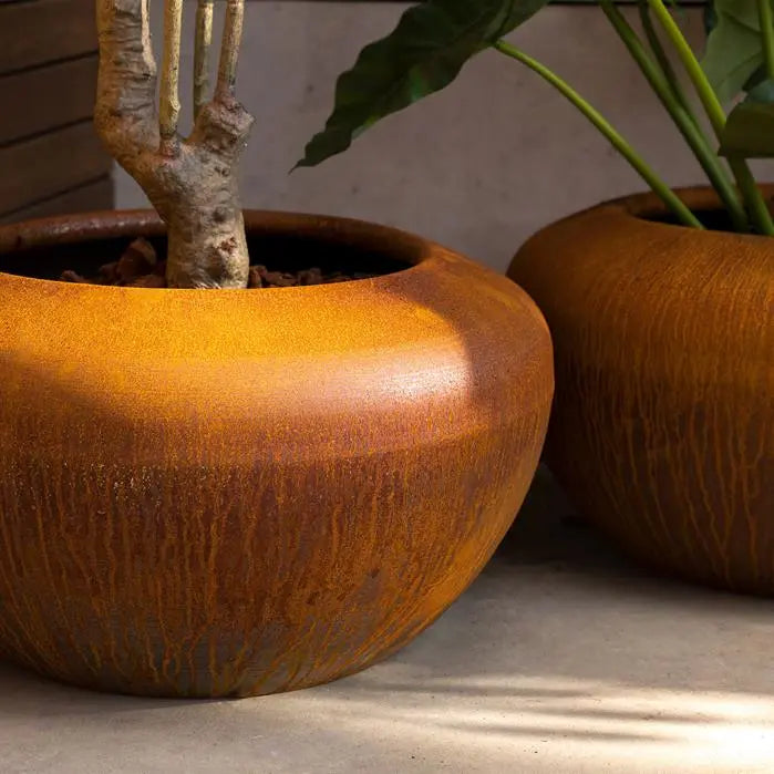 Cortenstaal Plantenbak Rond 98 x 53 cm - Met Bodem