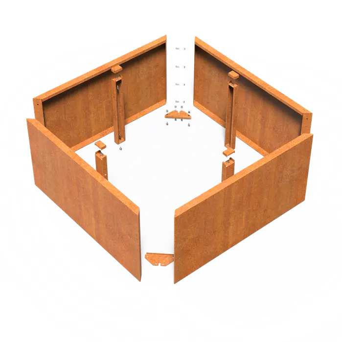 Cortenstaal Plantenbak 120 x 40 x 40 cm - Zonder Bodem