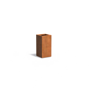 Maceta de acero corten de 40 x 40 x 80 cm