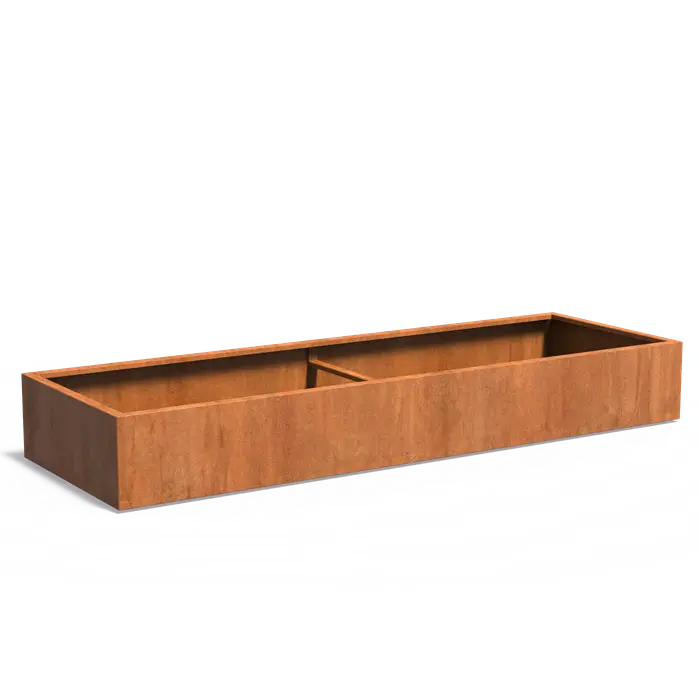 Cortenstaal Plantenbak 300 x 100 x 40 cm - Zonder bodem