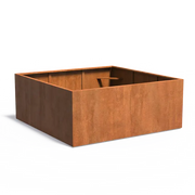 Jardinière en acier Corten 200 x 200 x 80 cm