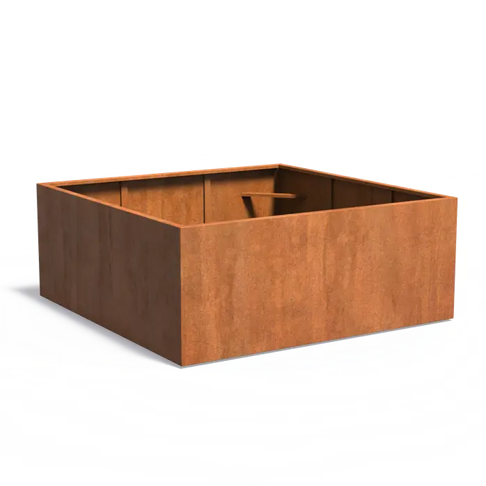 Cortenstaal Plantenbak 200 x 200 x 80 cm