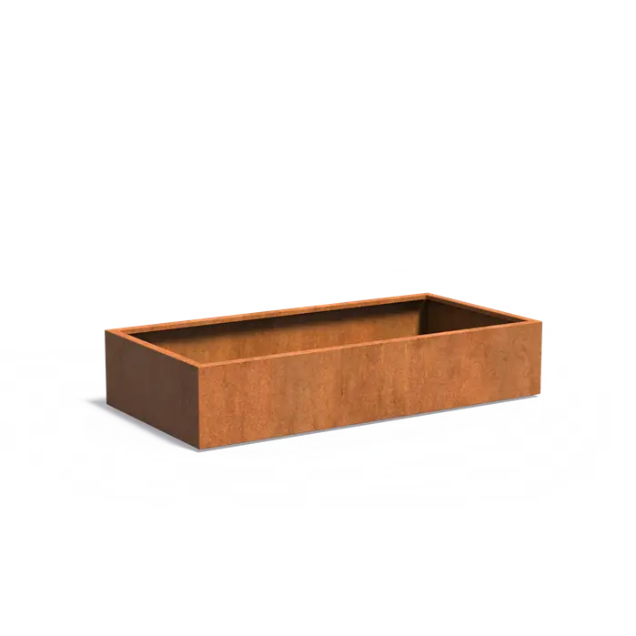 Pflanzkübel Cortenstahl, 200 x 100 x 40 cm