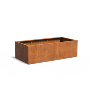Jardinière en acier Corten 200 x 100 x 60 cm