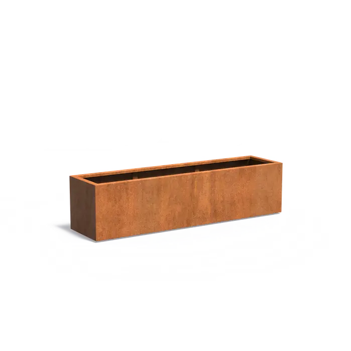 Pflanzkübel Cortenstahl, 200 x 50 x 50 cm
