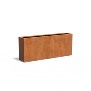 Jardinière en acier Corten 200 x 40 x 80 cm