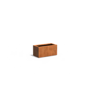 Maceta de acero corten de 80 x 40 x 40 cm