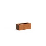 Jardinière en acier Corten 100 x 40 x 40 cm