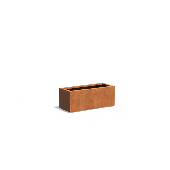 Pflanzkübel Cortenstahl, 100 x 40 x 40 cm