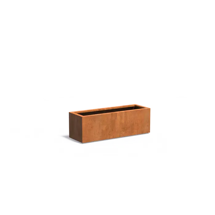 Pflanzkübel Cortenstahl, 120 x 40 x 40 cm