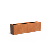 Jardinière en acier Corten 200 x 40 x 60 cm
