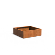 Corten steel planter 120 x 120 x 40 cm