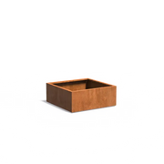 Jardinière en acier Corten 100 x 100 x 40 cm