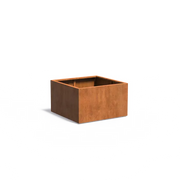 Maceta de acero corten de 100 x 100 x 60 cm