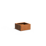 Maceta de acero corten de 80 x 80 x 40 cm