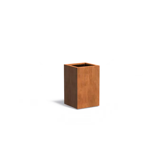 Pflanzkübel Cortenstahl, 50 x 50 x 80 cm