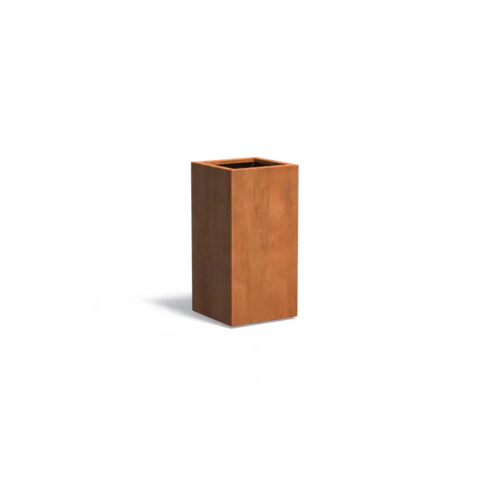 Pflanzkübel Cortenstahl, 50 x 50 x 100 cm