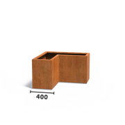 Corten Steel Planter L-Shape 100 x 100 x 60 cm