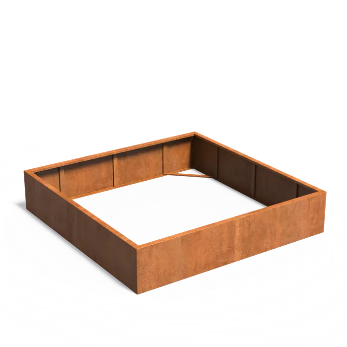 Cortenstaal Plantenbak 200 x 200 x 40 cm - Zonder bodem