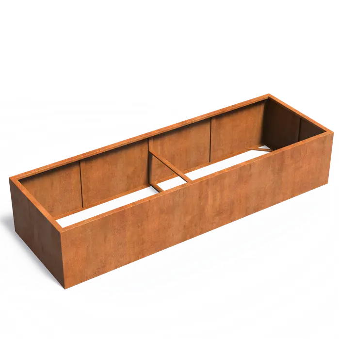 Cortenstaal Plantenbak 300 x 100 x 60 cm - Zonder bodem