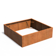 Cortenstaal Plantenbak 200 x 200 x 60 cm - Zonder bodem