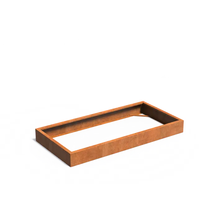 Cortenstaal Plantenbak 200 x 100 x 20 cm - Zonder bodem