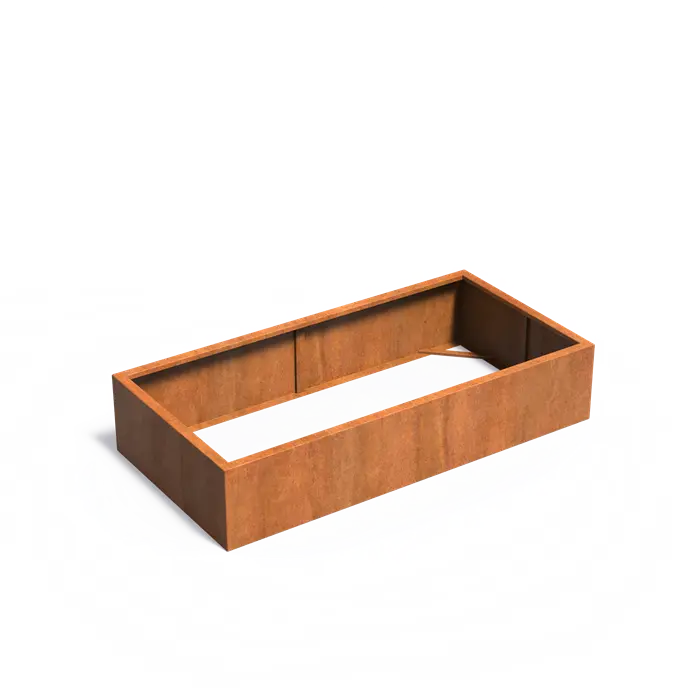 Cortenstaal Plantenbak 200 x 100 x 40 cm - Zonder bodem