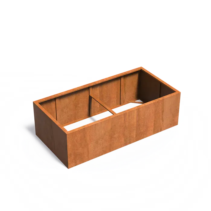Cortenstaal Plantenbak 200 x 100 x 60 cm - Zonder bodem