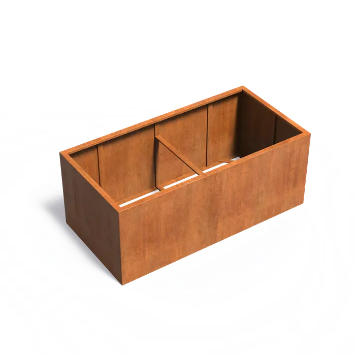 Cortenstaal Plantenbak 200 x 100 x 80 cm - Zonder bodem