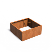 Cortenstaal Plantenbak 140 x 140 x 60 cm - Zonder bodem
