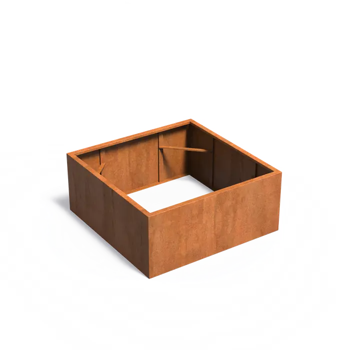 Cortenstaal Plantenbak 140 x 140 x 60 cm - Zonder bodem