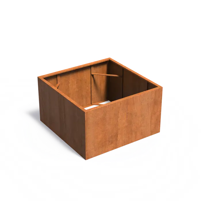 Cortenstaal Plantenbak 140 x 140 x 80 cm - Zonder bodem