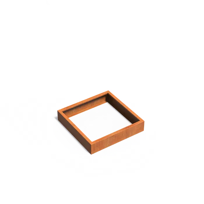 Cortenstaal Plantenbak 100 x 100 x 20 cm - Zonder bodem
