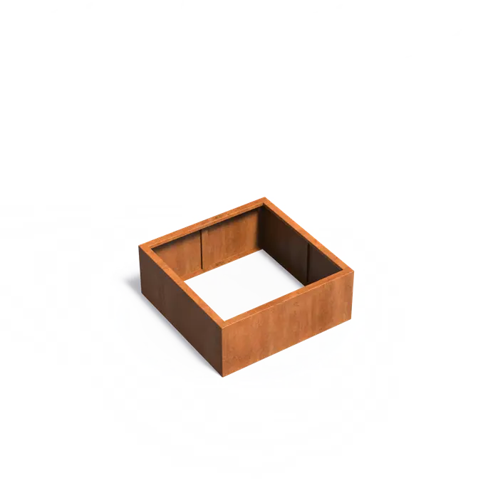 Cortenstaal Plantenbak 100 x 100 x 40 cm - Zonder bodem
