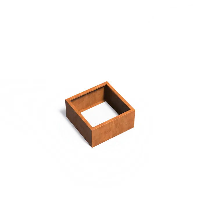 Cortenstaal Plantenbak 80 x 80 x 40 cm - Zonder bodem