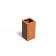 Maceta de acero corten de 40x40x80 cm - sin base