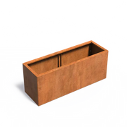Maceta de acero corten de 150 x 50 x 60 cm - sin base