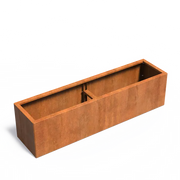 Fioriera in acciaio Corten 200 x 50 x 50 cm - senza base