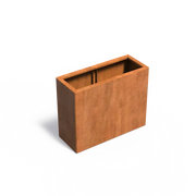 Maceta de acero corten de 120 x 40 x 80 cm - sin base