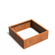 Maceta de acero corten de 120x120x40 cm - Sin base