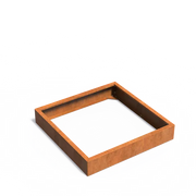 Corten Steel Planter 120 x 120 x 20 cm - Without Base