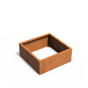 Maceta de acero corten de 100x100x40 cm - Sin base