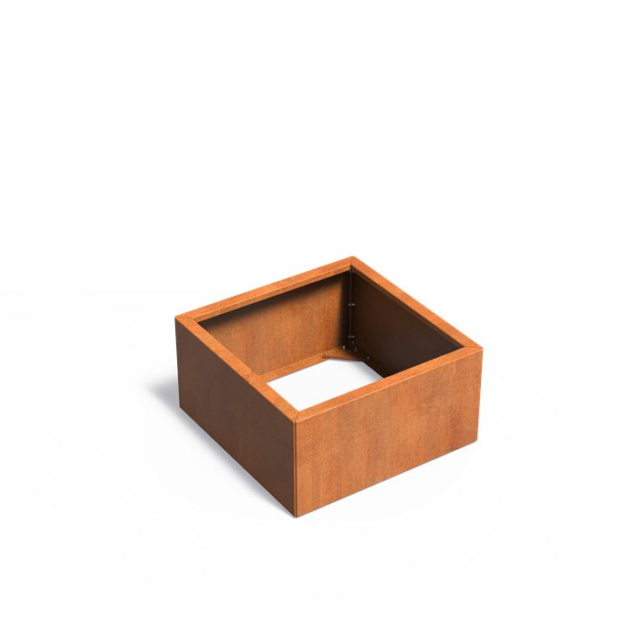 Cortenstaal Plantenbak 80x80x40 cm - Zonder Bodem
