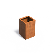 Maceta de acero corten de 50x50x80 cm - Sin base