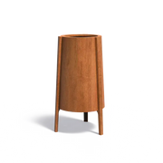Cortenstaal Plantenbak Op Poten Rond 50 x 120 cm