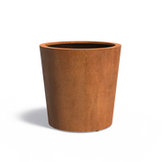 Maceta redonda de acero corten de 120 x 80 cm