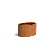 Maceta ovalada de acero corten de 120 x 80 x 60 cm